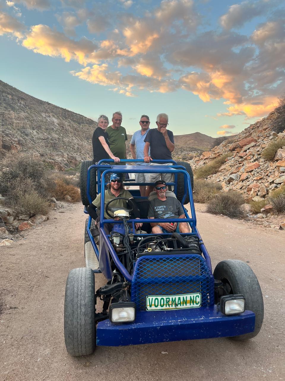 Guests enjoying a guided adventure activity at sunset